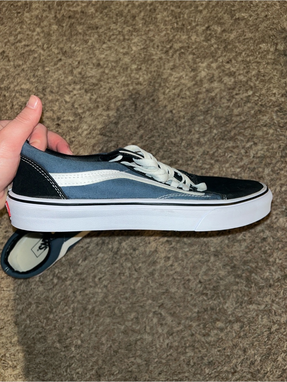 Vans Navy and White Sneakers